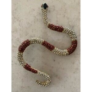 Rhinestone Covered Snake Pendant